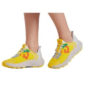 G/Fore Womens MG4X2 Cross Trainer Golf Shoes Waterproof Knit Upper Yellow Size 8